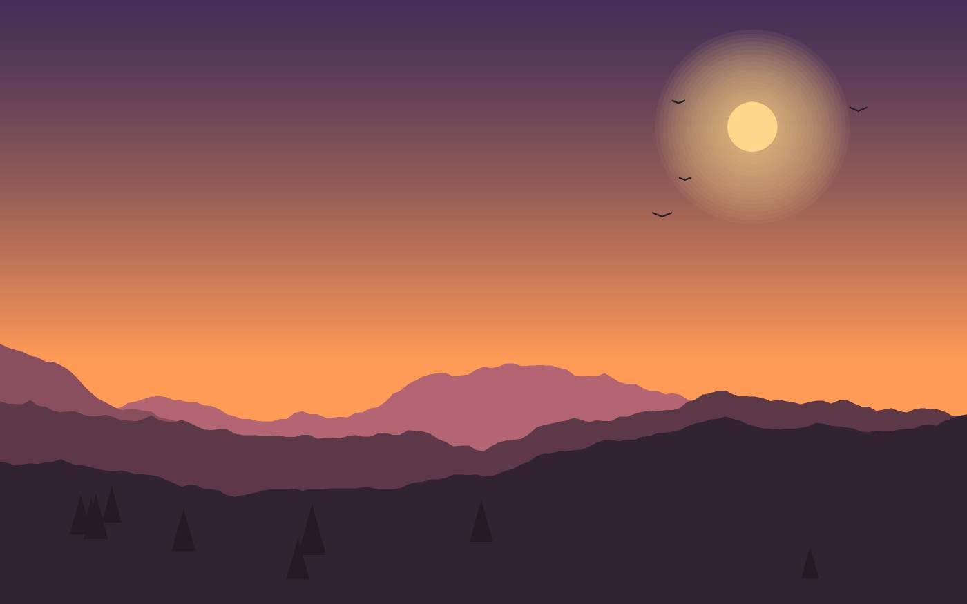 Illustrazione di un paesaggio