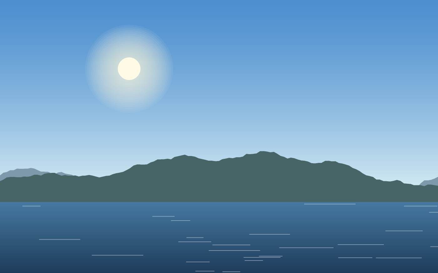Ilustração de uma paisagem